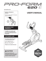 Pro-Form 620 E User manual