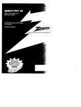 Zenith SENTRY 2 Z25A02 Operating Manual & Warranty