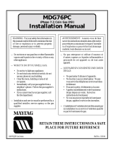 Maytag MDG76PC Installation guide