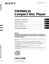 Sony CDX-S2200 User manual