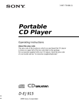 Sony D-E990 User manual