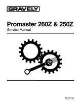 Gravely Promaster 260Z User manual
