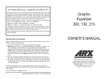 ARX EQ260 Owner's manual