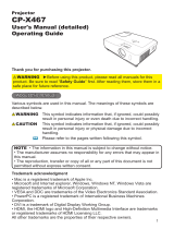 Hitachi CP-X467 Operating instructions