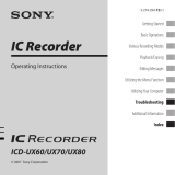 Sony ICD-UX60 Operating instructions