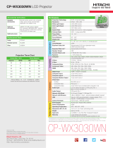 Hitachi CP-WX3030WN Quick Manual