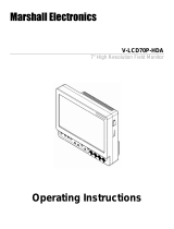 Marshall electronic V-LCD70P-HDA User manual