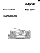 Sanyo MCD-S870F User manual