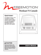 FreeMotion Workout TV Console User manual