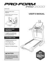 Pro-Form Pro 2000 User manual