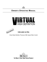 Runco virtual high definition processor with aspect ratio control User manual