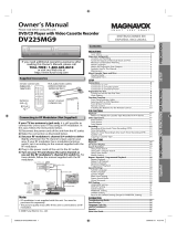 Magnavox DV225MG9 - DVD Player And 4 Head Hi-Fi Stereo VCR Owner's manual