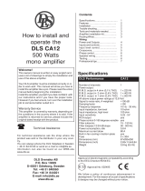 DLS Performance CA12 User manual
