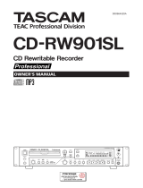 Tascam CD-RW901SL Owner's manual