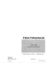 Tektronix 7A19 User manual