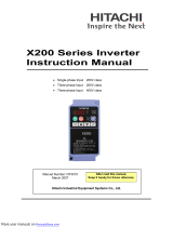 Hitachi X200-015HFE/HFU Instruction manuals