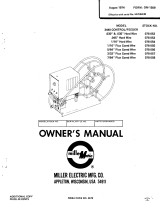 Miller 3440 CONTROL/FEEDER Owner's manual