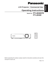 Panasonic PT-LB30NTE User manual