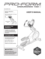 Pro-Form endurance 720 e User manual