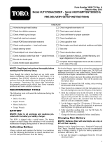 Toro UTV700AAC000EP Pre-Delivery Setup Instructions