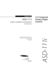 Miranda ASD-111i Manual To Installation And Operation