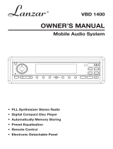 Lanzar VBD 1400 Owner's manual