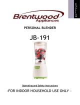 Brentwood Appliances JB191 User guide