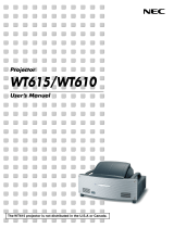 NEC WT610 Edu Mount Edition Owner's manual