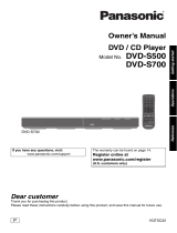 Panasonic DVD-S700 Owner's manual