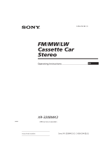Sony XR-3208MK2 Operating instructions