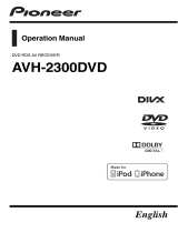 Pioneer AVH-2300DVD User manual