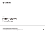 Yamaha HTR-2071 Owner's manual