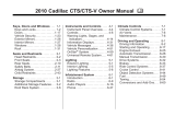 Cadillac 2010 CTS-V User manual