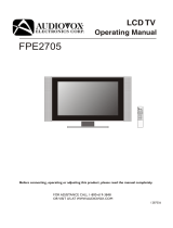 Audiovox FPE2705 Operating instructions