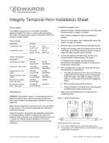 EDWARDS 2447T Integrity Temporal Horn Installation guide