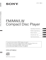 Sony CDX-GT450U Owner's manual