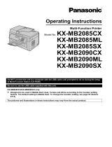 Panasonic KX-MB2085SX Operating Instructions Manual