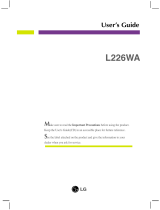 LG L226WA-WN User manual