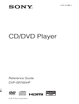 Sony DVP-SR760H Lecteur de DVD User manual