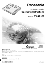 Panasonic SVSR100 Operating instructions