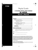 Roland SI-AES4 Owner's manual