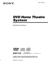 Sony DX315 User manual