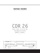 Harman Kardon CDR 26 User manual