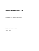 Matrox Matrox Radient eV-CXP Installation And Hardware Reference