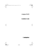Adaptec SCSI RAID 2005S Installation guide