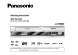 Panasonic DMREH80V Operating instructions