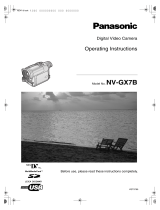 Panasonic NVGX7B Operating instructions
