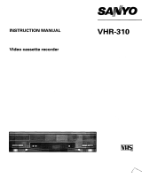 Sanyo VHR-310 User manual