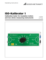 Gossen MetraWatt ISO-KALIBRATOR 1 Operating instructions