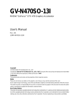Gigabyte GV-N470SO-13I User manual